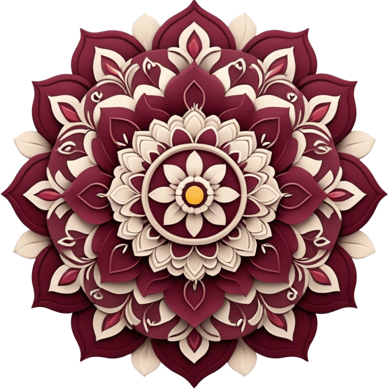 Mandala Burgundy emoji