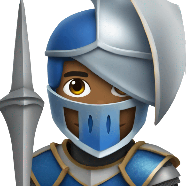 Drake as a knight wearing blue armor  emoji