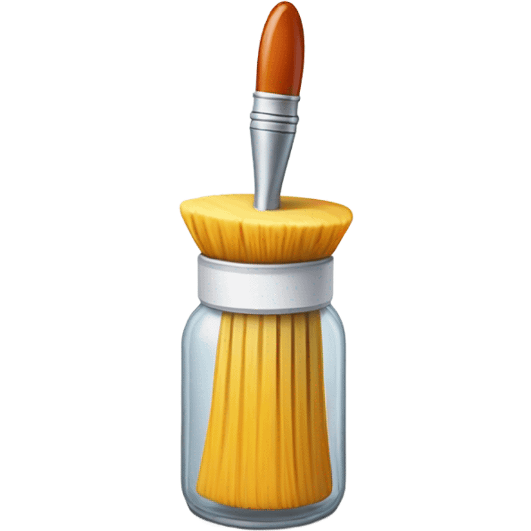 Paintbrush in prescription bottle emoji