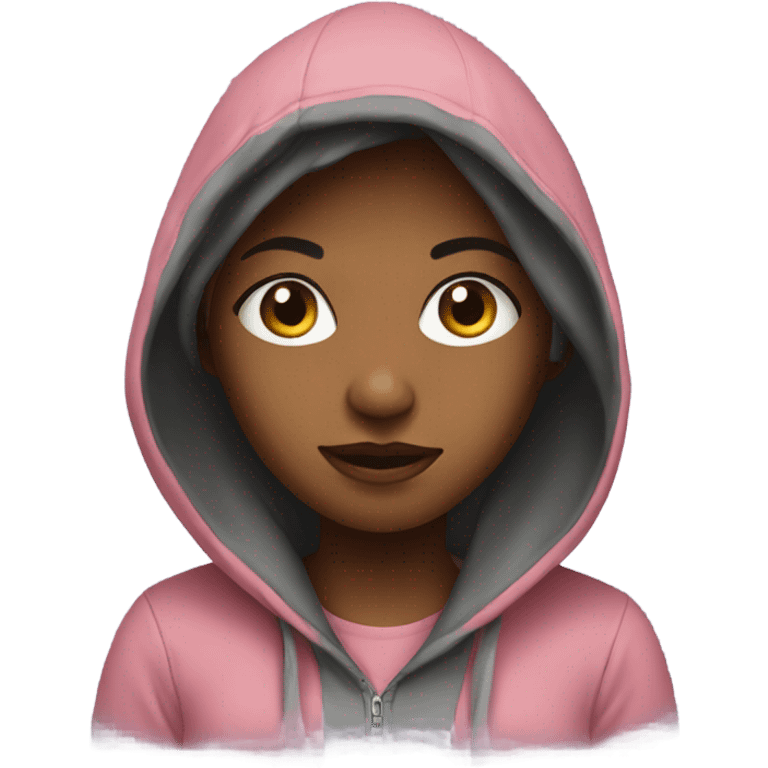 Girl wearing a hoodie  emoji