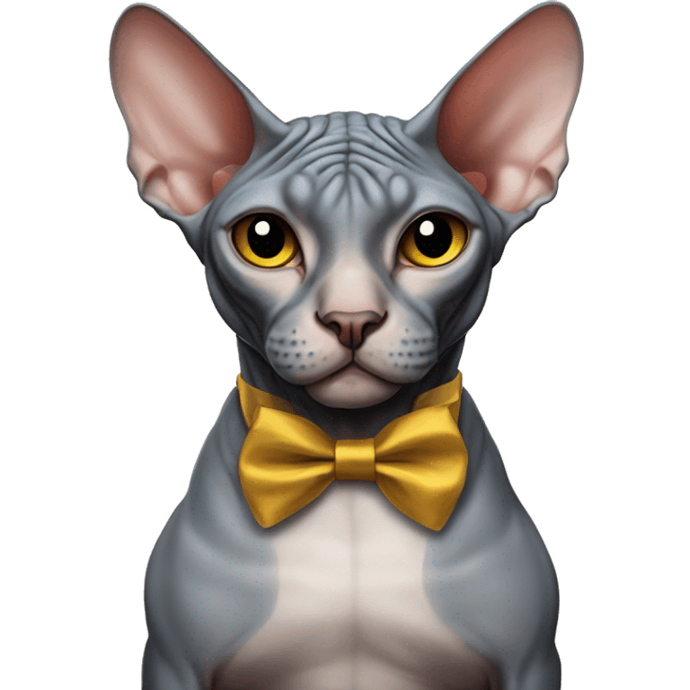 sphynx with bowtie emoji