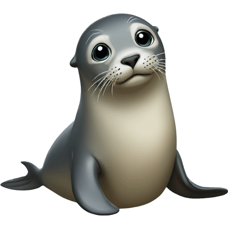 Seal looking up emoji