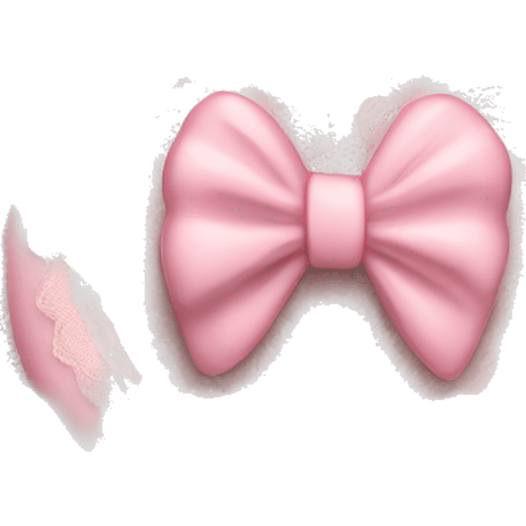 light pink heart with bow with lace and frills  emoji