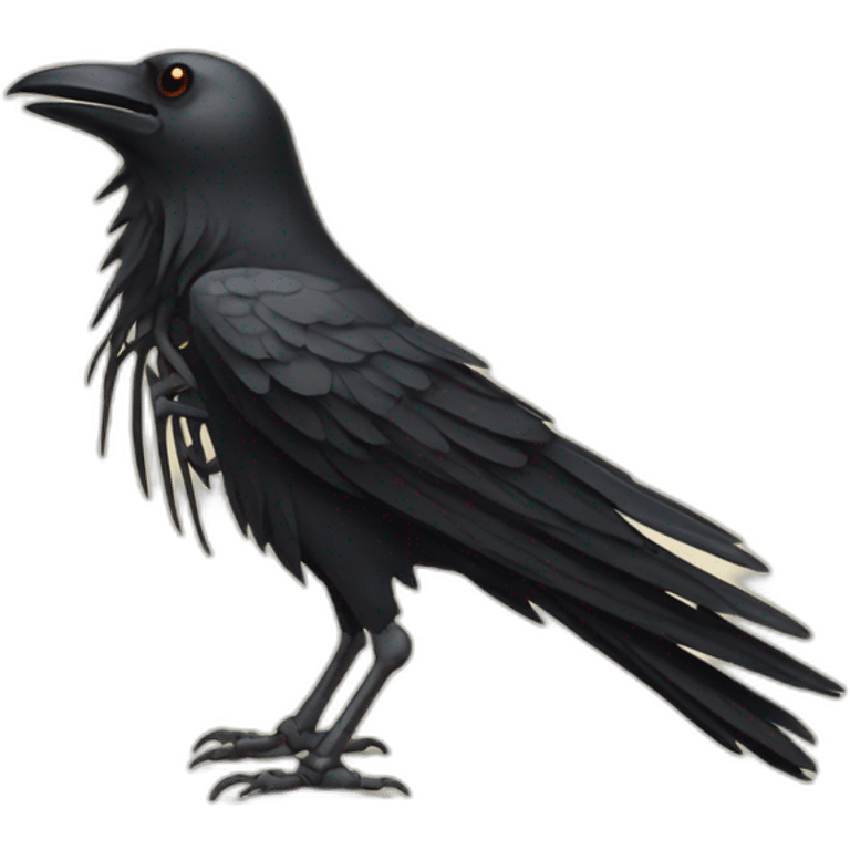 Crow skeleton emoji