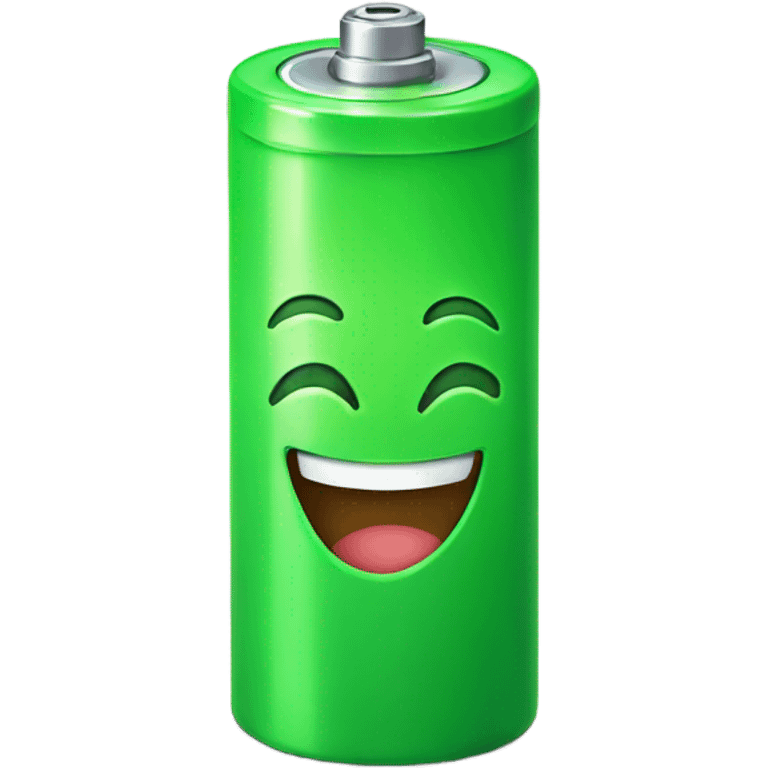 Smiling Green battery  emoji