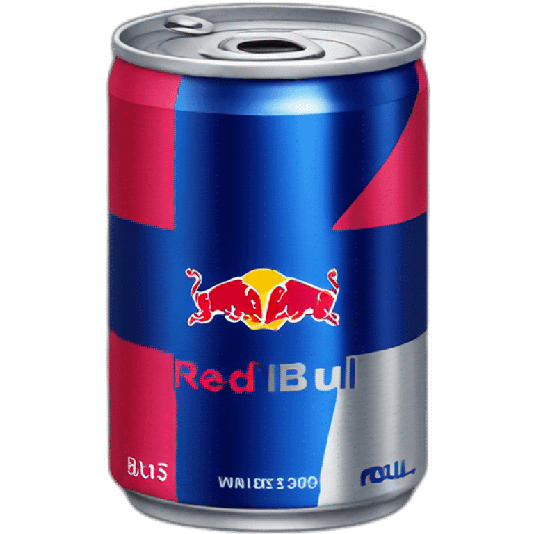 Red bull can bleu emoji