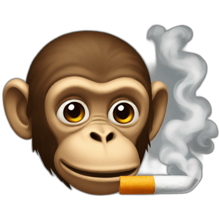 Monkey smoke emoji