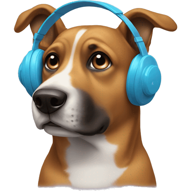 Dog wearing headphones  emoji