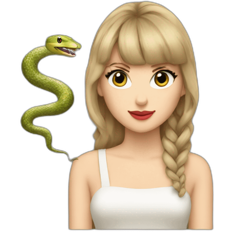 Taylor swift with snake emoji