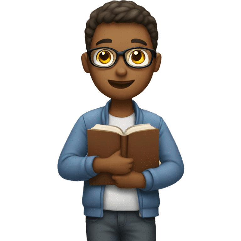 a student with a book emoji