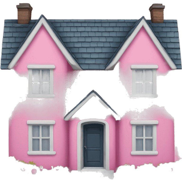 pink house emoji