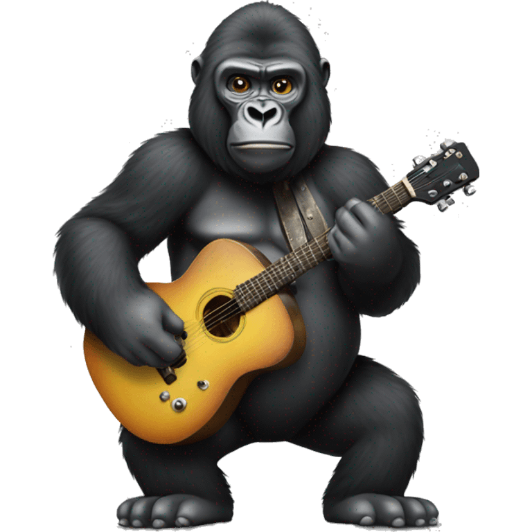 gorilla with guitar emoji