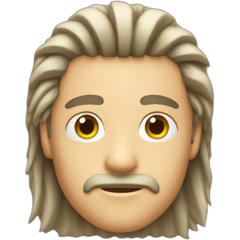 Mullet haircut emoji