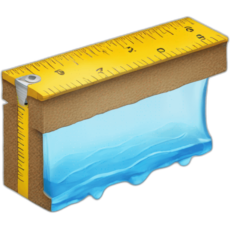 measure-water-block-with-yellow-ruler emoji