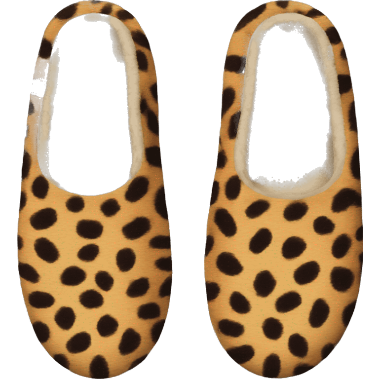 cheetah print slippers emoji