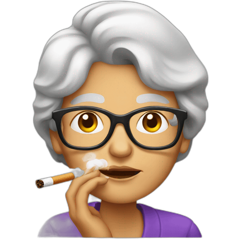 Grandmother smoking emoji