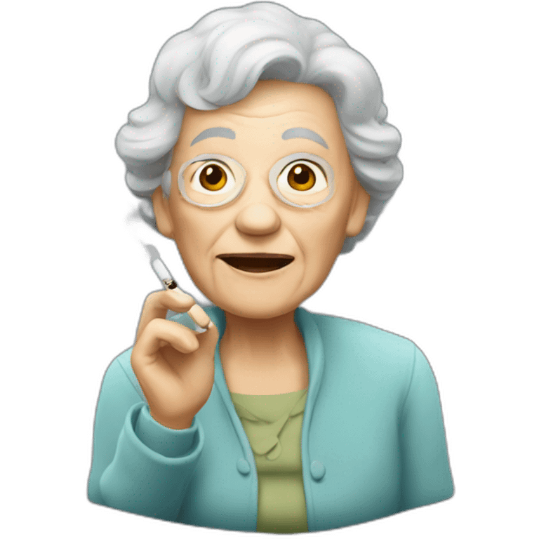 Oma mit Zigarette emoji