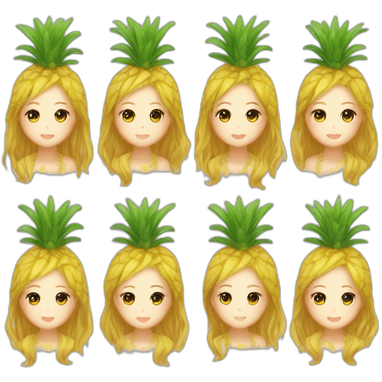 sandara park pineapple tree hair emoji