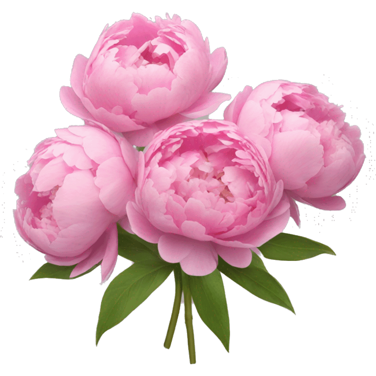 Bouquet of pink peonies emoji