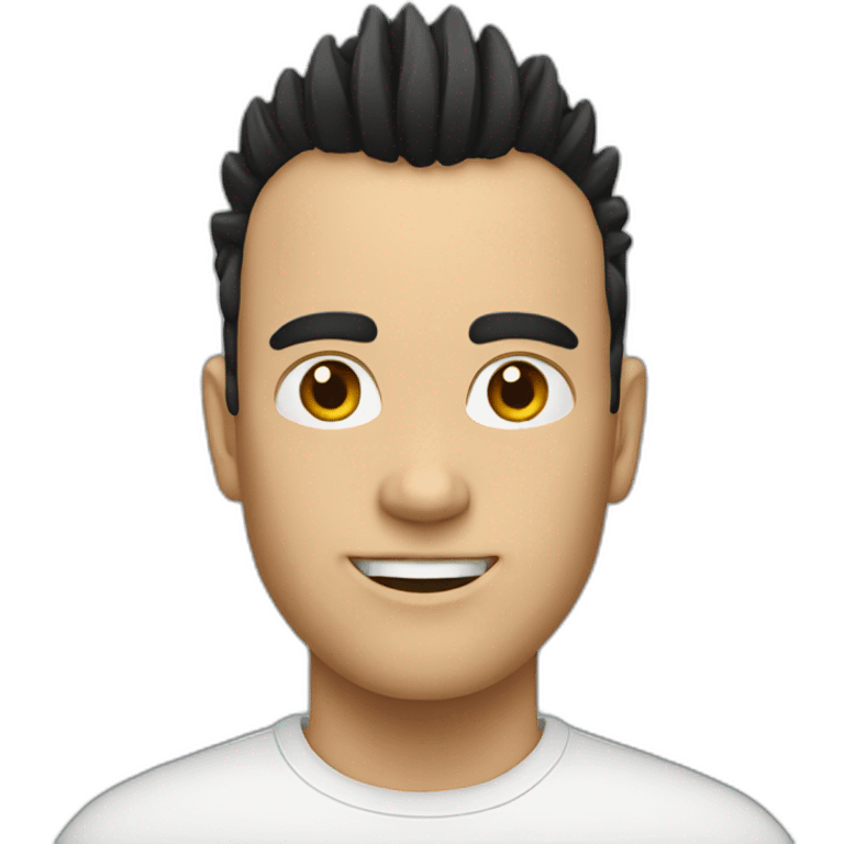 White-Dude-with-black-mohawk emoji