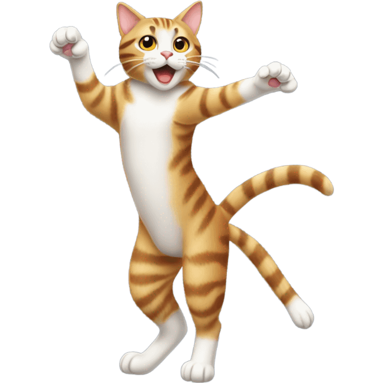 Tabby cat dancing emoji