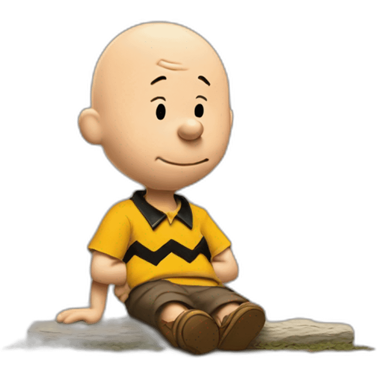 charlie brown in the style of norman rockwell emoji