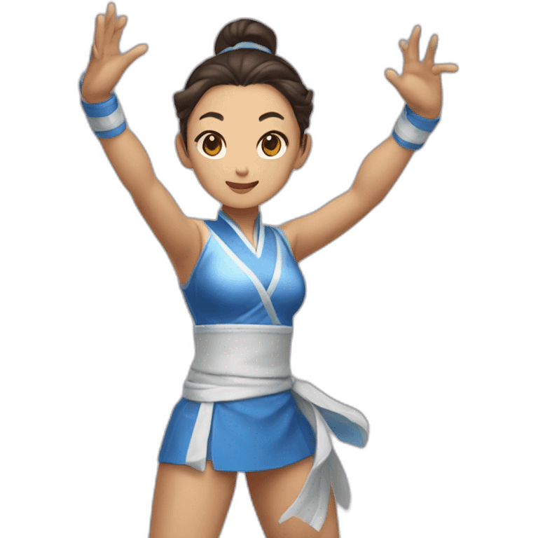 Chun-Li raise hands high emoji