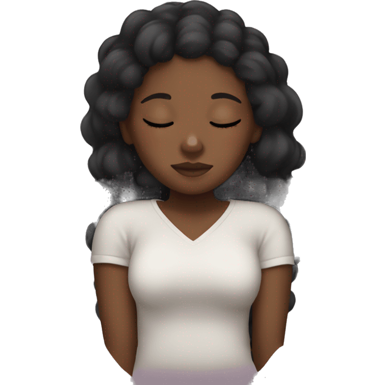 Black girl sleeping emoji