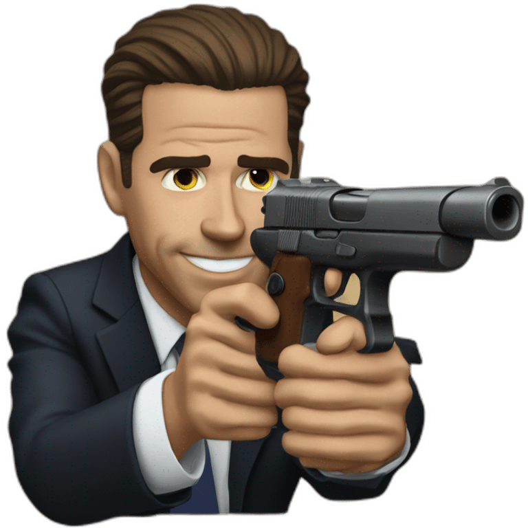 Hunter Biden with gun emoji