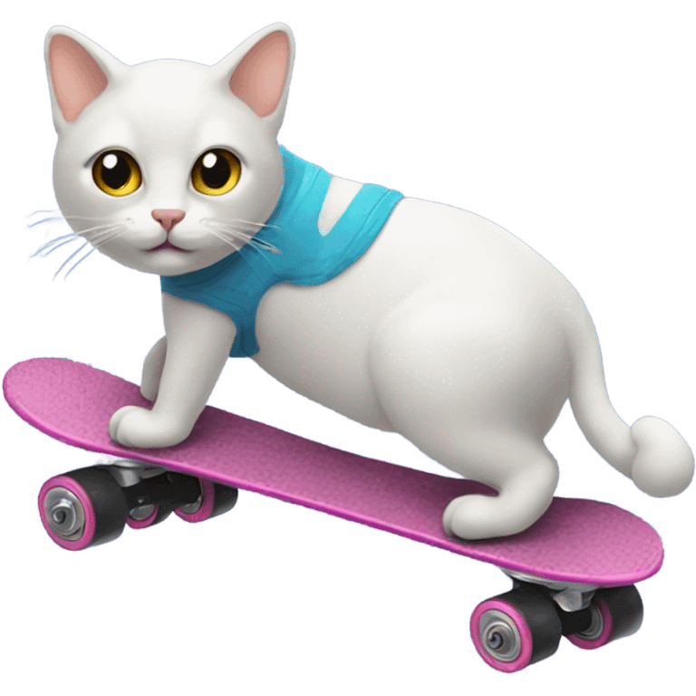 Cat wearing roller skates emoji