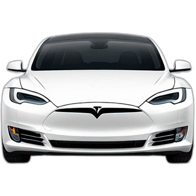 White Tesla modele 3 emoji