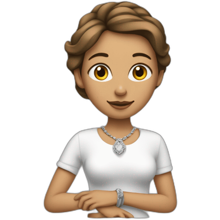 femme à genoux avec un bague dans la main emoji