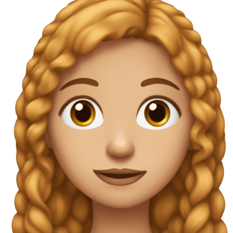 Una chica blanca de pelo lacio pelirroja y los ojos marrones  emoji