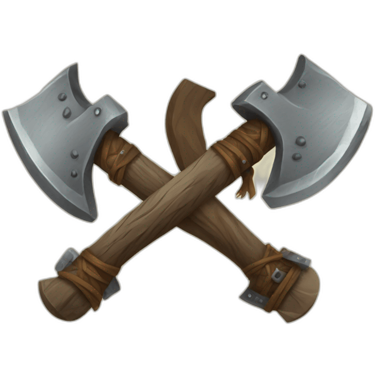 Crossed axes viking  emoji