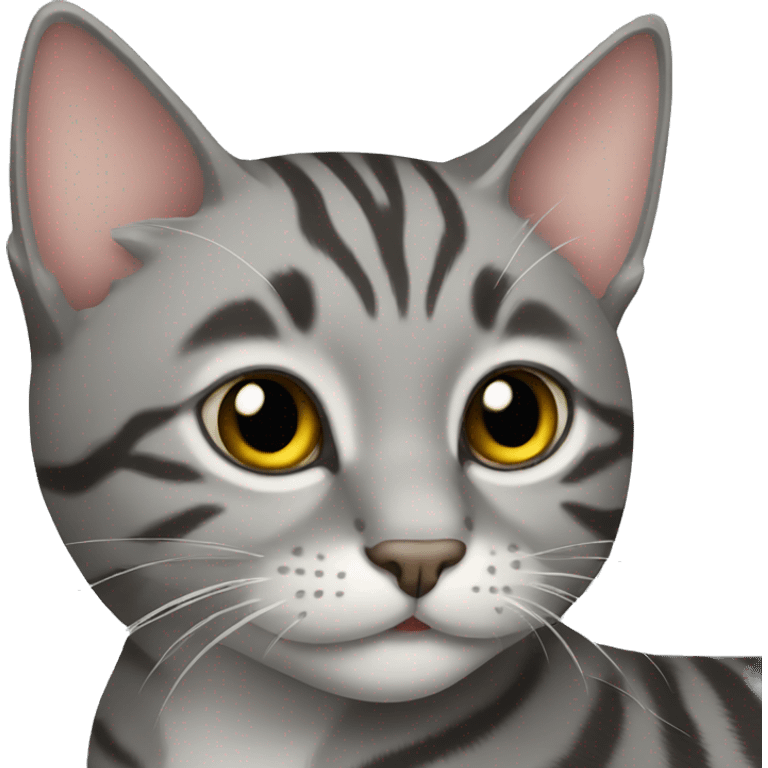 grey tabby cat emoji