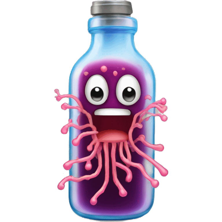 dangerous bacteria in bottle  emoji