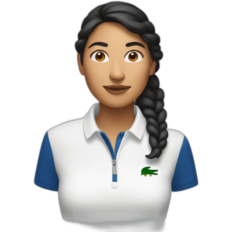 Latin woman using Lacoste  emoji