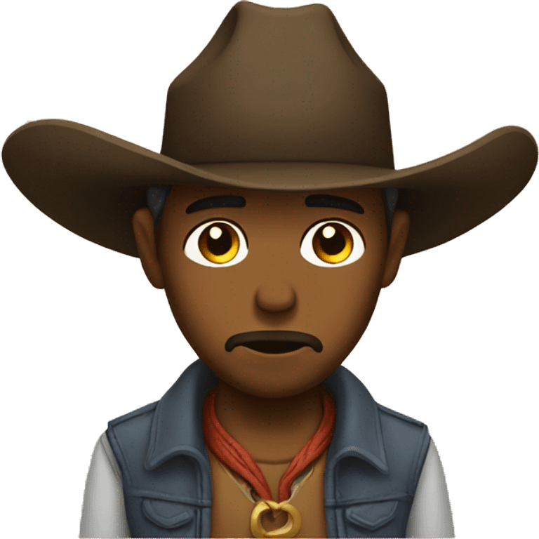 Sad cowboy emoji