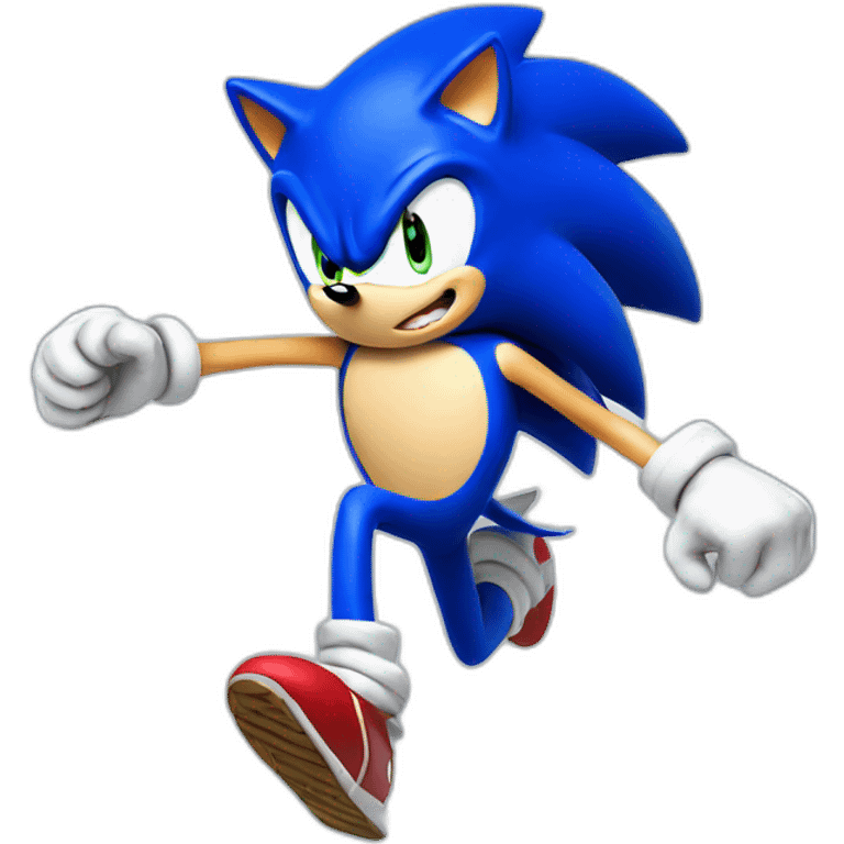 Sonic the hedgehog running emoji