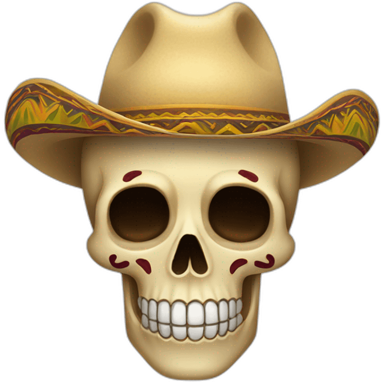 Calavera con sombrero cordobés emoji