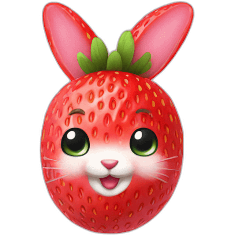 Strawberry bunny emoji