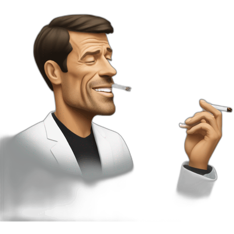 Tony robbins smoking emoji