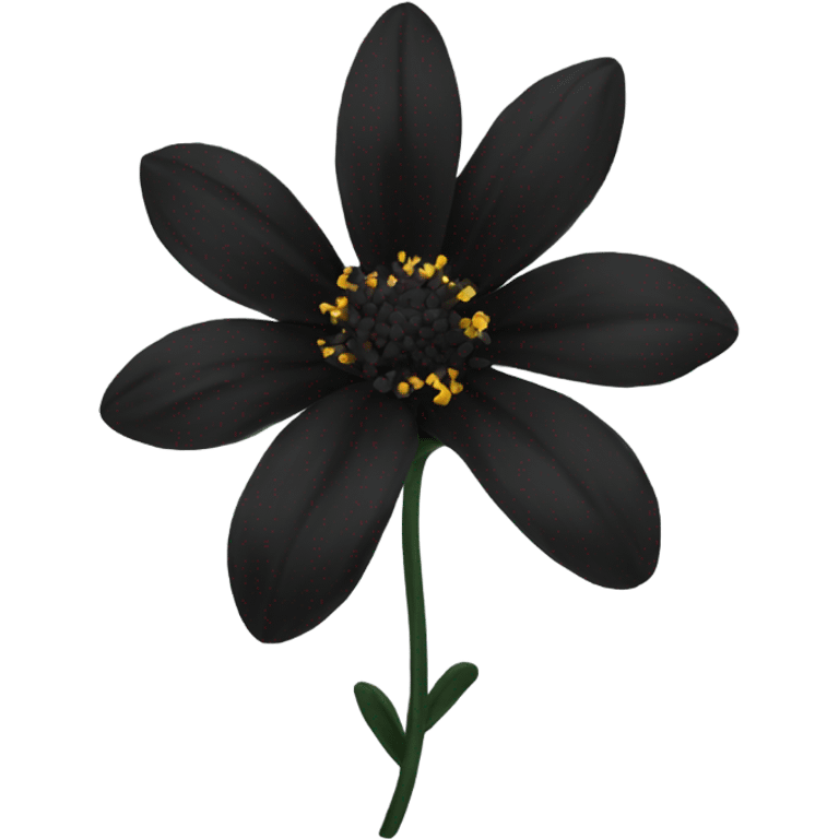 black flower  emoji