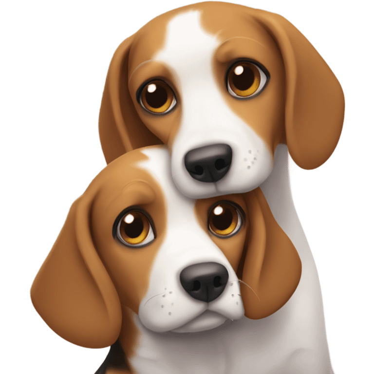 beagle hugging skye emoji