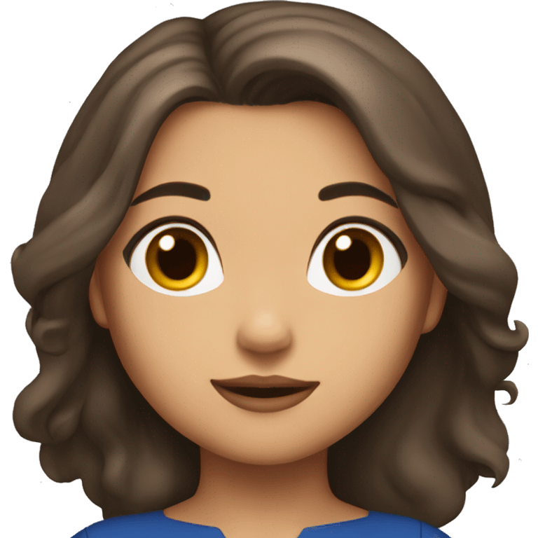 Brune girl with long hair a superwoman costume emoji