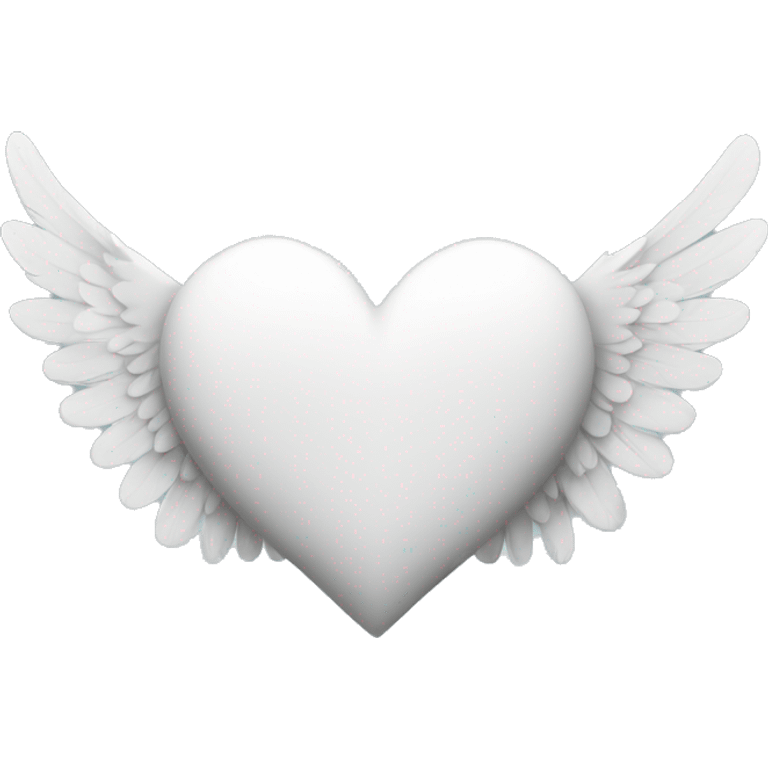 White heart with wings emoji