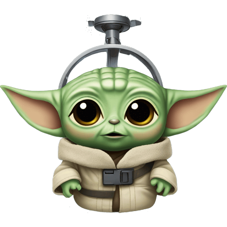 baby yoda in a helicopter emoji