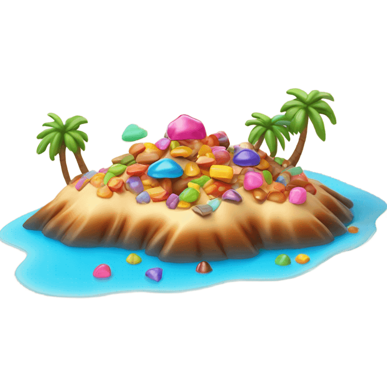 Alone island with caramels  emoji