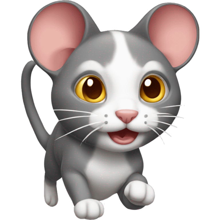 cat run mouse emoji