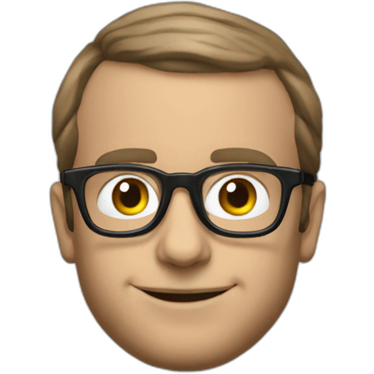 Macron with glasses emoji